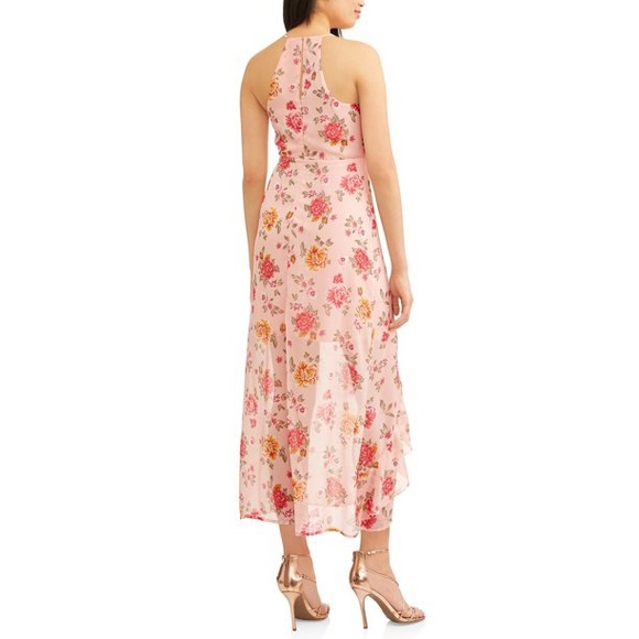 No Boundaries Juniors' Faux Wrap Maxi Dress w Ruffle size XXL fits Women’s Large - Picture 5 of 5